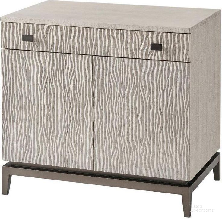 The appearance of Oliviero Nightstand 6005-605.C119 designed by Theodore Alexander in the transitional interior design. This  piece of furniture  was selected by 1StopBedrooms from Isola Collection to add a touch of cosiness and style into your home. Sku: 6005-605.C119. Material: Wood. Product Type: Nightstand.