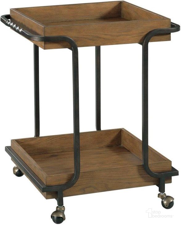 The appearance of Olmsted Bar Cart designed by Hammary in the industrial interior design. This medium stain piece of furniture  was selected by 1StopBedrooms from Olmsted Collection to add a touch of cosiness and style into your home. Sku: 120-801. Material: Wood. Product Type: Bar Cart. Image1