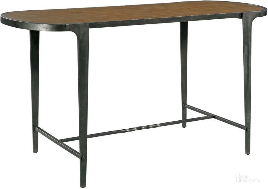 The appearance of Olmsted Oval Counter Table designed by Hammary in the industrial interior design. This medium stain piece of furniture  was selected by 1StopBedrooms from Olmsted Collection to add a touch of cosiness and style into your home. Sku: 120-925. Material: Wood. Product Type: Table. Image1