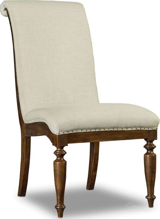The appearance of Archivist Dark Wood Upholstered Side Chair designed by Hooker in the traditional interior design. This dark wood piece of furniture  was selected by 1StopBedrooms from Archivist Collection to add a touch of cosiness and style into your home. Sku: 5447-75410. Material: Fabric. Product Type: Side Chair.