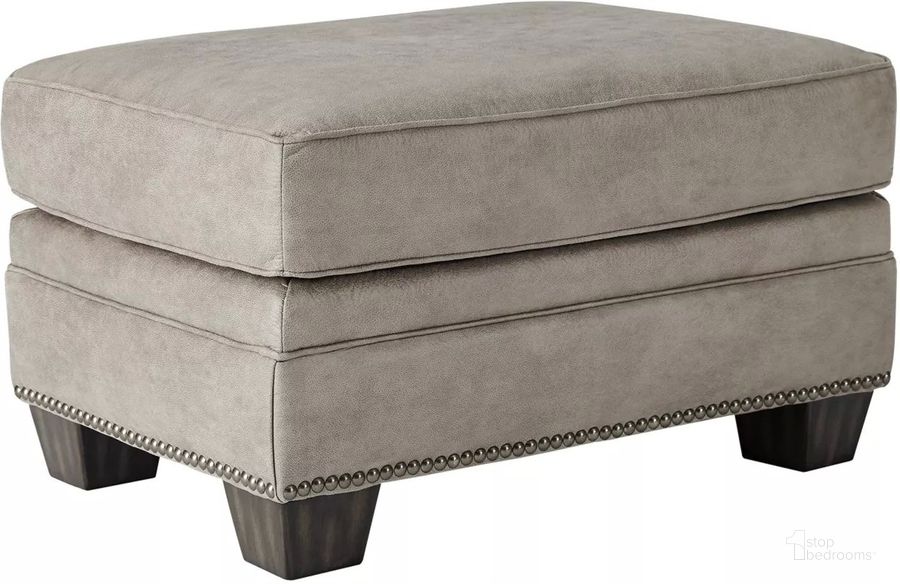 The appearance of Olsberg Ottoman In Steel designed by Signature Design by Ashley in the traditional interior design. This steel piece of furniture  was selected by 1StopBedrooms from Olsberg Collection to add a touch of cosiness and style into your home. Sku: 4870114. Material: Fabric. Product Type: Ottoman. Image1