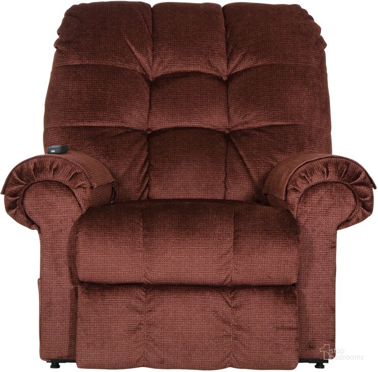 The appearance of Omni Power Lift Chaise Recliner In Merlot designed by Catnapper in the traditional interior design. This merlot piece of furniture  was selected by 1StopBedrooms from Omni Collection to add a touch of cosiness and style into your home. Sku: 4827200834. Material: Fabric. Product Type: Recliner. Image1