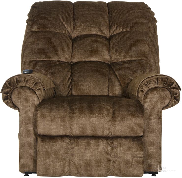 The appearance of Omni Power Lift Chaise Recliner In Truffle designed by Catnapper in the traditional interior design. This truffle piece of furniture  was selected by 1StopBedrooms from Omni Collection to add a touch of cosiness and style into your home. Sku: 4827200845. Material: Fabric. Product Type: Recliner. Image1