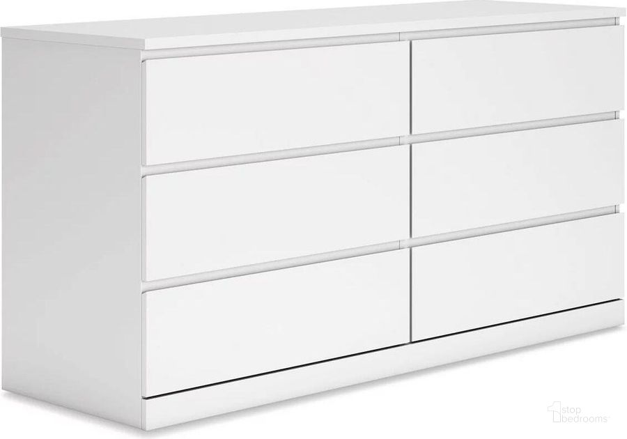 The appearance of Onita Dresser In White designed by Signature Design by Ashley in the modern / contemporary interior design. This white piece of furniture  was selected by 1StopBedrooms from Onita Collection to add a touch of cosiness and style into your home. Sku: EB9630-231. Material: Wood. Product Type: Dresser. Image1