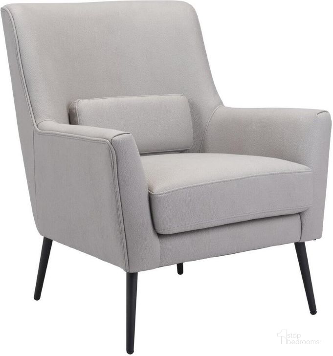 The appearance of Ontario Accent Chair Gray designed by Zuo Modern in the modern / contemporary interior design. This black and grey piece of furniture  was selected by 1StopBedrooms from Ontario Collection to add a touch of cosiness and style into your home. Sku: 109096. Product Type: Accent Chair. Material: Plywood. Image1