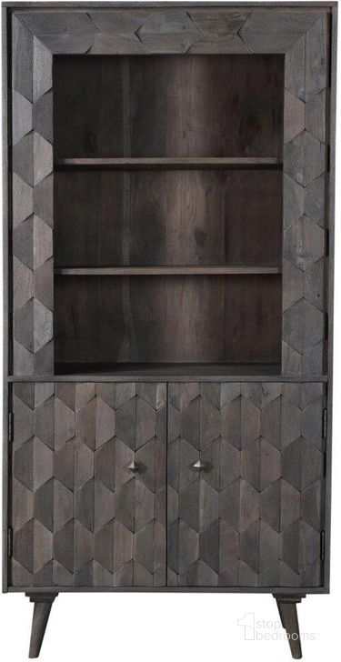 The appearance of Onyx Bookcase In Dark Gray designed by Moti in the traditional interior design. This dark gray piece of furniture  was selected by 1StopBedrooms from Onyx Collection to add a touch of cosiness and style into your home. Sku: 90121001. Material: Wood. Product Type: Bookcase. Image1