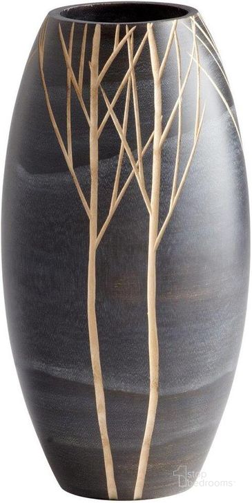 The appearance of Onyx Winter Small Vase designed by Cyan Design in the modern / contemporary interior design. This black piece of furniture  was selected by 1StopBedrooms from Onyx Collection to add a touch of cosiness and style into your home. Sku: 06023. Material: Wood. Product Type: Vase.