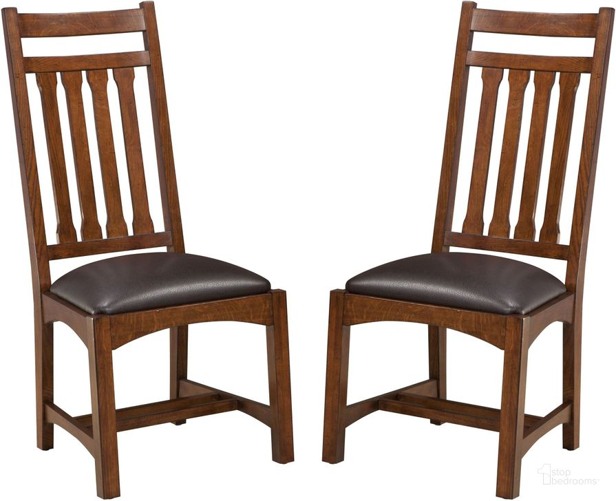 The appearance of Oak Park Narrow Slatback Side Chair Set of 2 designed by Intercon in the traditional interior design. This black piece of furniture  was selected by 1StopBedrooms from Oak Park Collection to add a touch of cosiness and style into your home. Sku: OP-CH-925C-MIS-RTA. Product Type: Side Chair. Image1