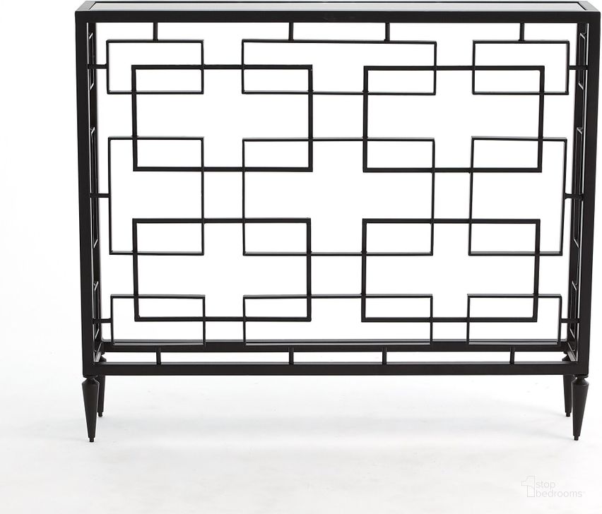 The appearance of Open Block Console In Black designed by Global Views in the modern / contemporary interior design. This black piece of furniture  was selected by 1StopBedrooms from Open Collection to add a touch of cosiness and style into your home. Sku: 9.90958. Product Type: Console. Material: Iron. Image1