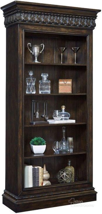 The appearance of Open Bookcase Curio designed by Pulaski in the transitional interior design. This brown piece of furniture  was selected by 1StopBedrooms from  to add a touch of cosiness and style into your home. Sku: P021729. Material: Wood. Product Type: Curio. Image1