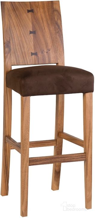 The appearance of Ophelia Bar Stool TH92730 designed by Phillips Collection in the modern / contemporary interior design. This brown piece of furniture  was selected by 1StopBedrooms from  to add a touch of cosiness and style into your home. Sku: TH92730. Material: Wood. Product Type: Barstool. Image1