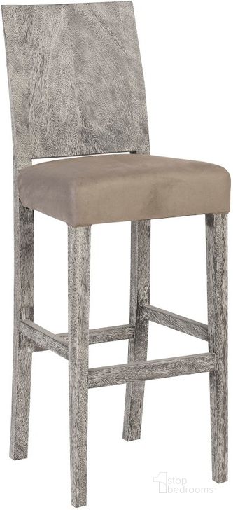 The appearance of Ophelia Bar Stool TH92731 designed by Phillips Collection in the modern / contemporary interior design. This grey piece of furniture  was selected by 1StopBedrooms from  to add a touch of cosiness and style into your home. Sku: TH92731. Material: Wood. Product Type: Barstool. Image1