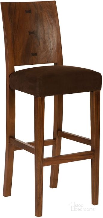 The appearance of Ophelia Bar Stool TH94567 designed by Phillips Collection in the modern / contemporary interior design. This walnut piece of furniture  was selected by 1StopBedrooms from  to add a touch of cosiness and style into your home. Sku: TH94567. Material: Wood. Product Type: Barstool. Image1