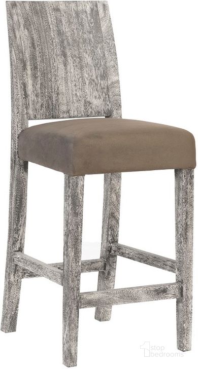 The appearance of Ophelia Counter Stool TH96533 designed by Phillips Collection in the modern / contemporary interior design. This grey piece of furniture  was selected by 1StopBedrooms from  to add a touch of cosiness and style into your home. Sku: TH96533. Material: Wood. Product Type: Barstool. Image1
