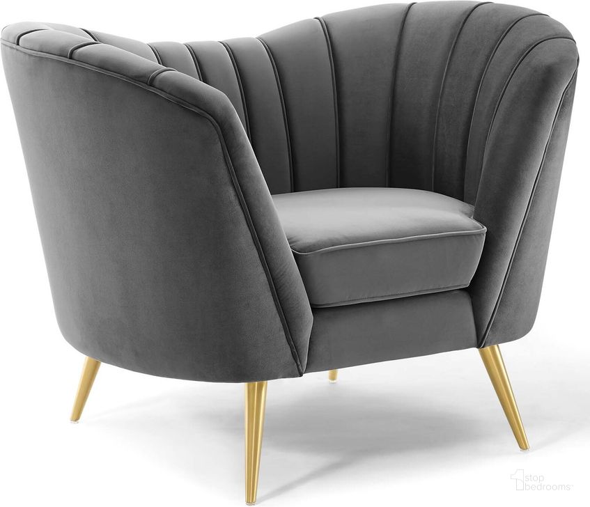The appearance of Opportunity Gray Performance Velvet Arm Chair designed by Modway in the modern / contemporary interior design. This gray piece of furniture  was selected by 1StopBedrooms from Opportunity Collection to add a touch of cosiness and style into your home. Sku: EEI-3874-GRY. Product Type: Living Room Chair. Material: Stainless Steel. Image1