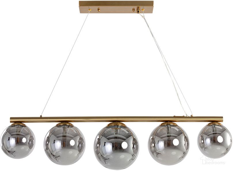 The appearance of Orb Chandelier designed by Sunpan in the modern / contemporary interior design. This gold piece of furniture  was selected by 1StopBedrooms from Orb Collection to add a touch of cosiness and style into your home. Sku: 106784. Material: Glass. Product Type: Chandelier. Image1