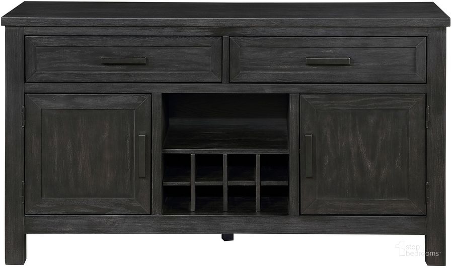 The appearance of Orem Server In Black designed by Homelegance in the modern / contemporary interior design. This black piece of furniture  was selected by 1StopBedrooms from Orem Collection to add a touch of cosiness and style into your home. Sku: 5759-40. Product Type: Server. Image1