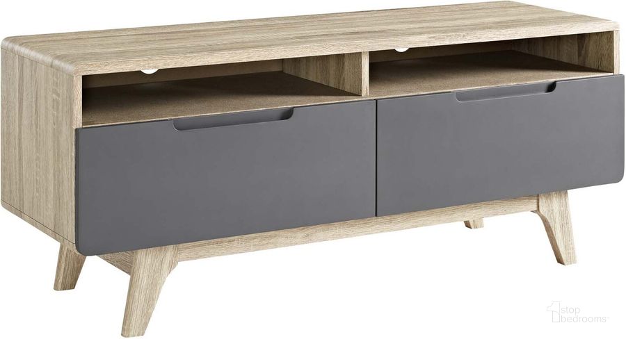 The appearance of Origin Gray 47 Inch TV Stand designed by Modway in the modern / contemporary interior design. This gray piece of furniture  was selected by 1StopBedrooms from Origin Collection to add a touch of cosiness and style into your home. Sku: EEI-2533-NAT-GRY. Product Type: TV Stand. Material: MDF. Image1