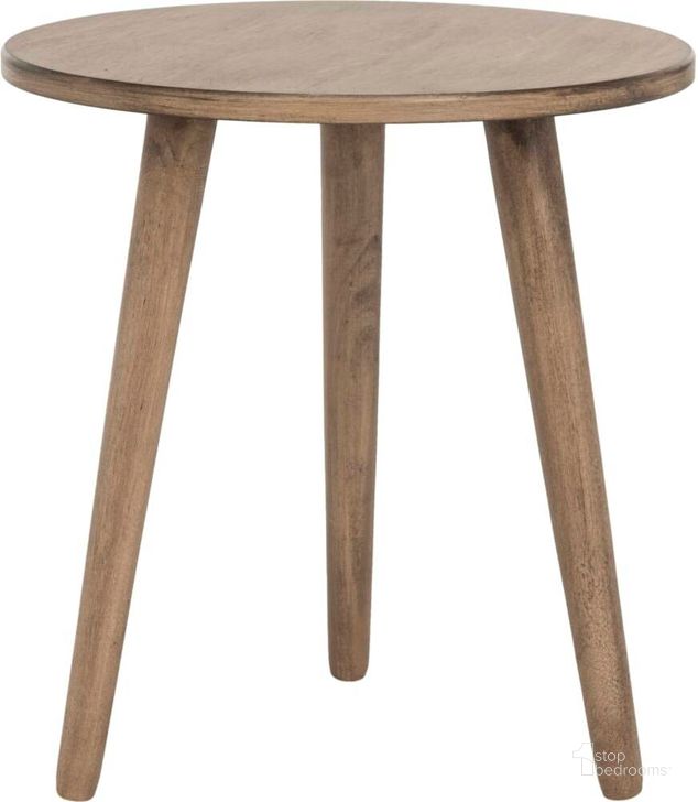 The appearance of Orion Desert Brown Round Accent Table designed by Safavieh in the modern / contemporary interior design. This chocolate piece of furniture  was selected by 1StopBedrooms from Orion Collection to add a touch of cosiness and style into your home. Sku: ACC5700B. Material: Wood. Product Type: Accent Table. Image1