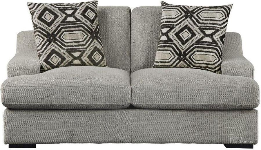 The appearance of Orofino Light Gray Loveseat designed by Homelegance in the modern / contemporary interior design. This gray piece of furniture  was selected by 1StopBedrooms from Orofino Collection to add a touch of cosiness and style into your home. Sku: 9404GY-2. Material: Microfiber. Product Type: Loveseat. Image1