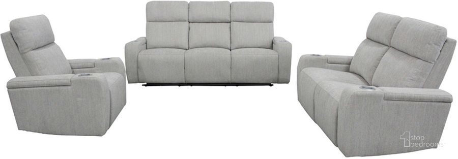The appearance of Orpheus Power Reclining Sofa Loveseat and Recliner In Beige designed by Parker House in the modern / contemporary interior design. This beige piece of furniture  was selected by 1StopBedrooms from Orpheus Collection to add a touch of cosiness and style into your home. Sku: MORP#812PH-BIS;MORP#822PH-BIS;MORP#832PH-BIS. Material: Polyester. Product Type: Living Room Set. Image1