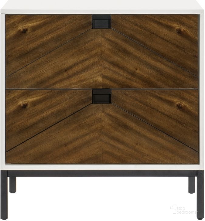 The appearance of Oslo Night Stands In Walnut and White designed by Homelegance in the modern / contemporary interior design. This walnut and white piece of furniture  was selected by 1StopBedrooms from Oslo Collection to add a touch of cosiness and style into your home. Sku: 1456-4. Product Type: Nightstand. Image1