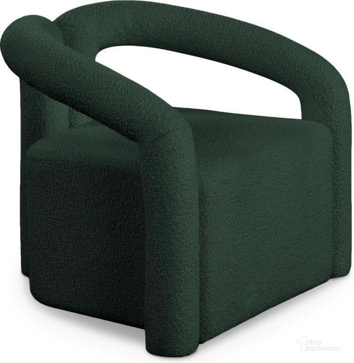 The appearance of Otto Green Boucle Fabric Accent Chair designed by Meridian in the modern / contemporary interior design. This green piece of furniture  was selected by 1StopBedrooms from Otto Collection to add a touch of cosiness and style into your home. Sku: 569Green. Material: Metal. Product Type: Accent Chair. Image1