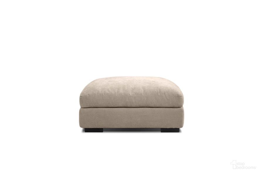 The appearance of Onza Oyster Fabric Ottoman designed by Mobital in the modern / contemporary interior design. This cream piece of furniture  was selected by 1StopBedrooms from Onza Collection to add a touch of cosiness and style into your home. Sku: SEC-ONZA-OYST-OTTOM. Material: Fabric. Product Type: Ottoman. Image1