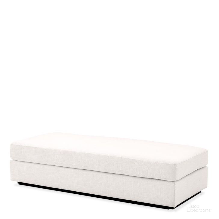 The appearance of Ottoman Vista Grande Avalon White designed by Eichholtz in the modern / contemporary interior design. This white piece of furniture  was selected by 1StopBedrooms from Avalon Collection to add a touch of cosiness and style into your home. Sku: A112850. Product Type: Ottoman. Image1