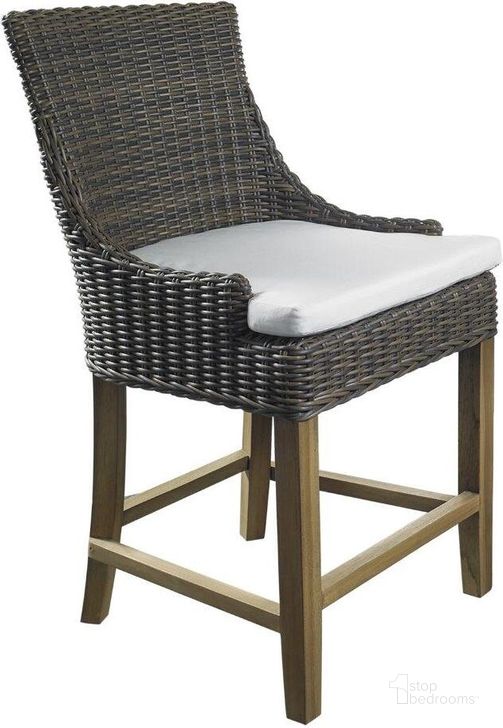 The appearance of Outdoor Alfresco Counter Stool with Crocodile Rattan designed by Padmas Plantation in the modern / contemporary interior design. This rattan piece of furniture  was selected by 1StopBedrooms from Alfresco Collection to add a touch of cosiness and style into your home. Sku: OL-ALF16-CROC. Product Type: Outdoor Bar Furniture. Material: Wicker. Image1