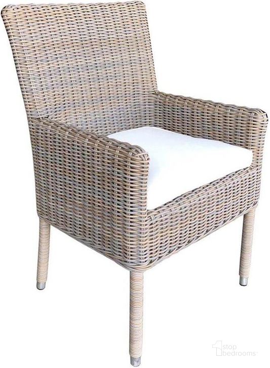The appearance of Outdoor Boca Grey Arm Dining Chair designed by Padmas Plantation in the modern / contemporary interior design. This grey piece of furniture  was selected by 1StopBedrooms from Boca Collection to add a touch of cosiness and style into your home. Sku: OL-BOC11-ECO. Product Type: Outdoor Dining Chair. Material: Wicker. Image1
