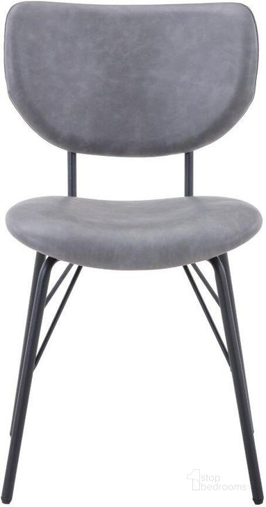 The appearance of Owen Contemporary Modern Faux Leather Split-Back Upholstered Dining Chair Set of 2 In Grey designed by Jofran in the modern / contemporary interior design. This grey piece of furniture  was selected by 1StopBedrooms from Owen Collection to add a touch of cosiness and style into your home. Sku: 2271-OWENCHGRY. Product Type: Dining Chair. Material: Plywood. Image1