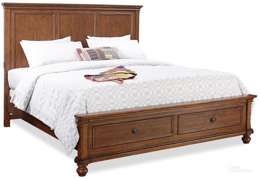 The appearance of Oxford California King Panel Bed In Cherry designed by Aspenhome in the traditional interior design. This cherry piece of furniture  was selected by 1StopBedrooms from Oxford Collection to add a touch of cosiness and style into your home. Sku: I07-407-WBR;I07-410-WBR;I07-415-WBR. Bed Type: Storage Bed. Material: Wood. Product Type: Storage Bed. Bed Size: California King. Image1