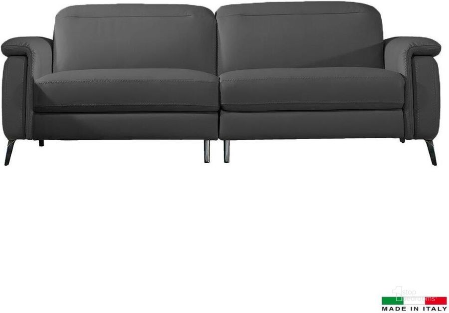 The appearance of Oxford Sofa In Dark Grey designed by Bellini Modern Living in the modern / contemporary interior design. This dark grey piece of furniture  was selected by 1StopBedrooms from Oxford Collection to add a touch of cosiness and style into your home. Sku: Oxford S DGY. Material: Leather. Product Type: Sofa.