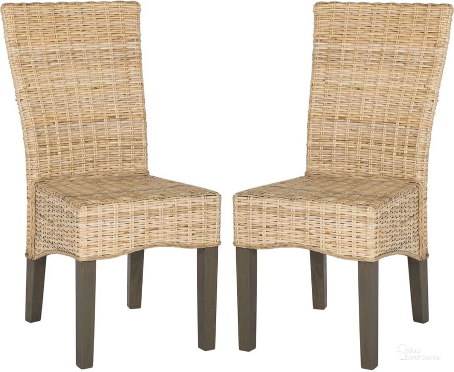 The appearance of Ozias Natural 19 Inch Wicker Dining Chair designed by Safavieh in the traditional interior design. This natural piece of furniture  was selected by 1StopBedrooms from Ozias Collection to add a touch of cosiness and style into your home. Sku: SEA8014C-SET2. Product Type: Dining Chair. Material: Rattan. Image1