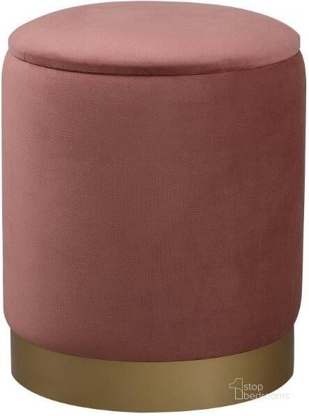 The appearance of Ozman Round 14 Inch Ottoman In Pink designed by Elegant Lighting in the transitional interior design. This pink piece of furniture  was selected by 1StopBedrooms from Ozman Collection to add a touch of cosiness and style into your home. Sku: OT1015PK. Product Type: Ottoman. Material: MDF. Image1