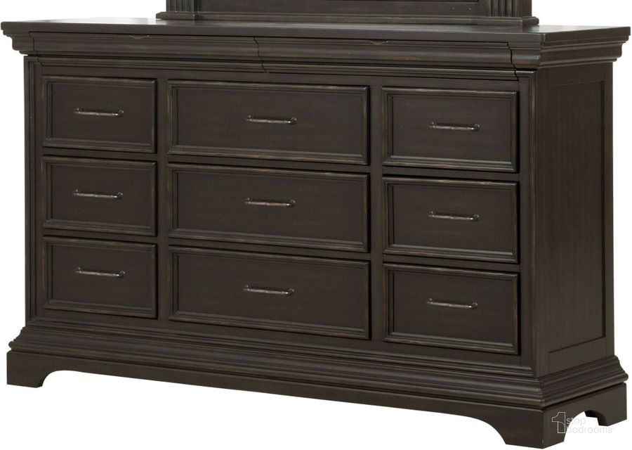 The appearance of Caldwell Brown 11 Drawer Dresser designed by Pulaski in the traditional interior design. This brown piece of furniture  was selected by 1StopBedrooms from Caldwell Collection to add a touch of cosiness and style into your home. Sku: P012100. Material: Wood. Product Type: Dresser. Image1
