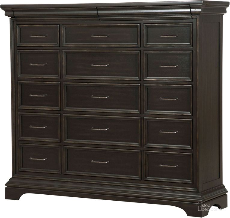 The appearance of Caldwell Brown 17 Drawers Master Chest designed by Pulaski in the traditional interior design. This brown piece of furniture  was selected by 1StopBedrooms from Caldwell Collection to add a touch of cosiness and style into your home. Sku: P012127. Material: Wood. Product Type: Chest. Image1