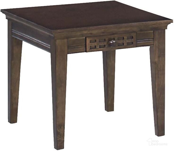 The appearance of Casual Traditions Walnut End Table designed by Progressive Furniture in the traditional interior design. This brown piece of furniture  was selected by 1StopBedrooms from Casual Traditions Collection to add a touch of cosiness and style into your home. Sku: P107T-02. Material: Wood. Product Type: End Table. Table Top Shape: Rectangular. Image1