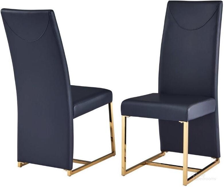 The appearance of Padraig Black Faux Leather Side Chair Set of 2 In Gold designed by Best Master Furniture in the modern / contemporary interior design. This black/gold piece of furniture  was selected by 1StopBedrooms from Padraig Collection to add a touch of cosiness and style into your home. Sku: BA222BGC. Material: Faux Leather. Product Type: Side Chair. Image1
