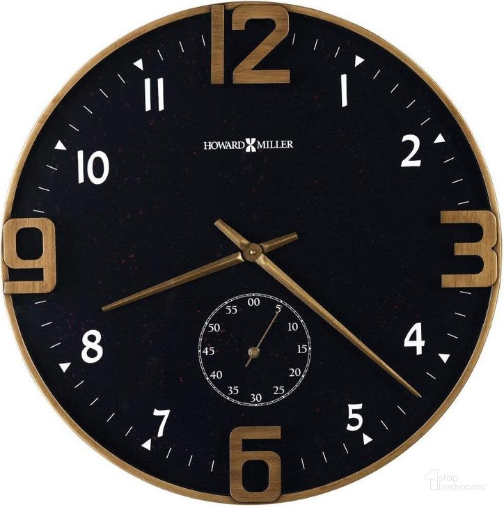 The appearance of Paisley Wall Clock In Antique Brass designed by Howard Miller in the modern / contemporary interior design. This black piece of furniture  was selected by 1StopBedrooms from Paisley Collection to add a touch of cosiness and style into your home. Sku: 625778. Product Type: Wall Clock. Image1