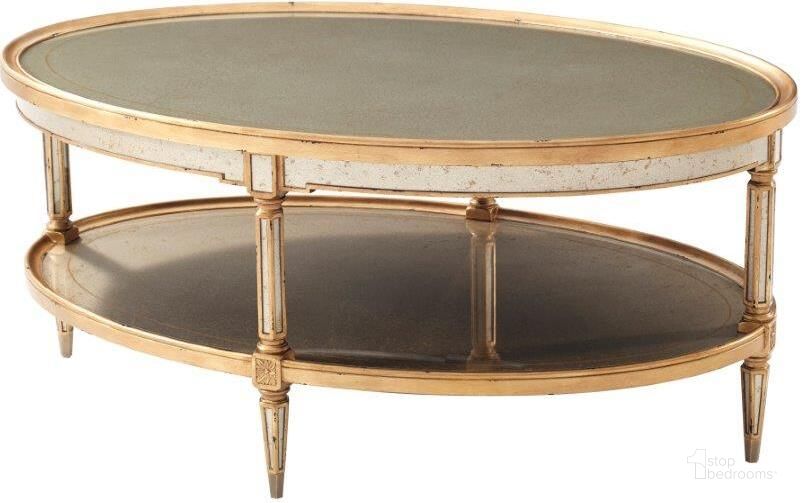 The appearance of Palace Decoration Cocktail Table designed by Theodore Alexander in the modern / contemporary interior design. This  piece of furniture  was selected by 1StopBedrooms from Eglomise Collection to add a touch of cosiness and style into your home. Sku: 5152-005. Product Type: Cocktail Table. Material: Brass.