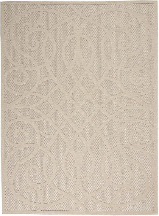 The appearance of Palamos Cream 4 X 6 Area Rug designed by Nourison in the modern / contemporary interior design. This ivory piece of furniture  was selected by 1StopBedrooms from Palamos Collection to add a touch of cosiness and style into your home. Sku: 99446774545. Material: Polypropylene. Product Type: Area Rugs. Image1
