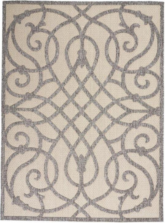 The appearance of Palamos Cream Grey 4 X 6 Area Rug designed by Nourison in the modern / contemporary interior design. This cream grey piece of furniture  was selected by 1StopBedrooms from Palamos Collection to add a touch of cosiness and style into your home. Sku: 99446774989. Material: Polypropylene. Product Type: Area Rugs. Image1