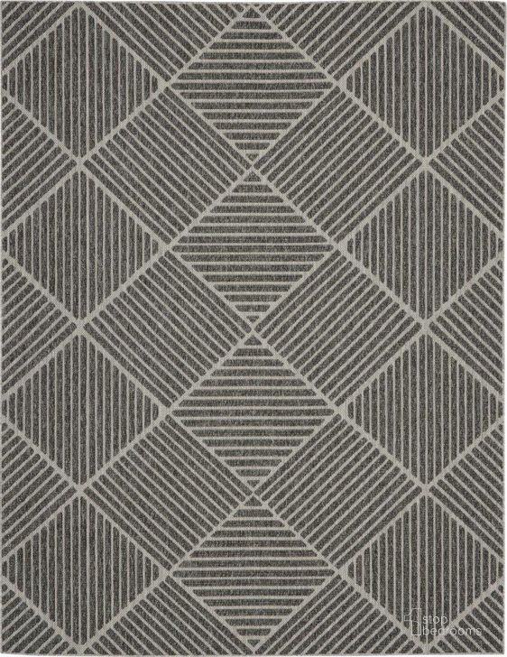 The appearance of Palamos Dark Grey 9 X 12 Area Rug designed by Nourison in the modern / contemporary interior design. This dark grey piece of furniture  was selected by 1StopBedrooms from Palamos Collection to add a touch of cosiness and style into your home. Sku: 99446774804. Material: Polypropylene. Product Type: Area Rugs. Image1