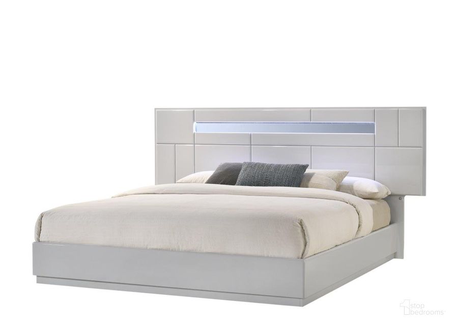 The appearance of Palermo Grey King Bed designed by J&M in the modern / contemporary interior design. This grey piece of furniture  was selected by 1StopBedrooms from Palermo Collection to add a touch of cosiness and style into your home. Sku: 17714-K. Bed Type: Platform Bed. Product Type: Platform Bed. Bed Size: King. Material: MDF. Image1