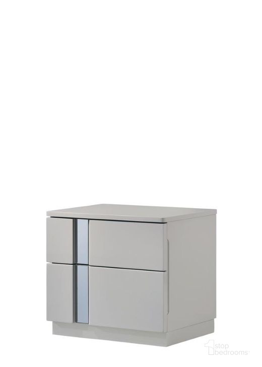 The appearance of Palermo Grey Nightstand designed by J&M in the modern / contemporary interior design. This grey piece of furniture  was selected by 1StopBedrooms from Palermo Collection to add a touch of cosiness and style into your home. Sku: 17714-NS. Product Type: Nightstand. Material: MDF. Image1
