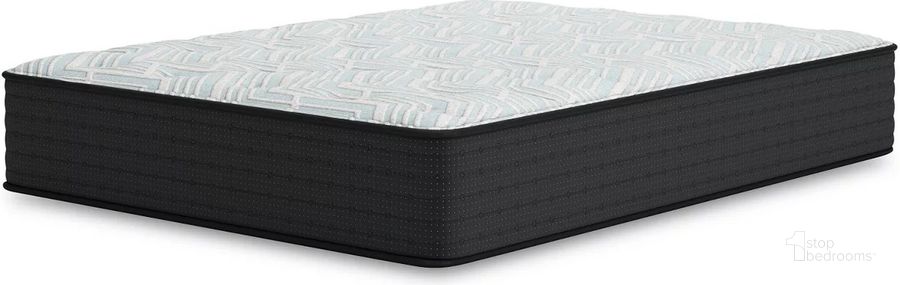 The appearance of Palisades Firm California King Mattress In Gray And Blue designed by Sierra Sleep by Ashley in the traditional interior design. This gray/blue piece of furniture  was selected by 1StopBedrooms from Palisades Collection to add a touch of cosiness and style into your home. Sku: M41551. Material: Fabric. Product Type: Mattress. Size: California King. Comfort Level: Firm. Mattress Top: Memory Foam Top. Comfort Level: Firm. Mattress Type: Hybrid. Mattress Thickness: 14". Image1