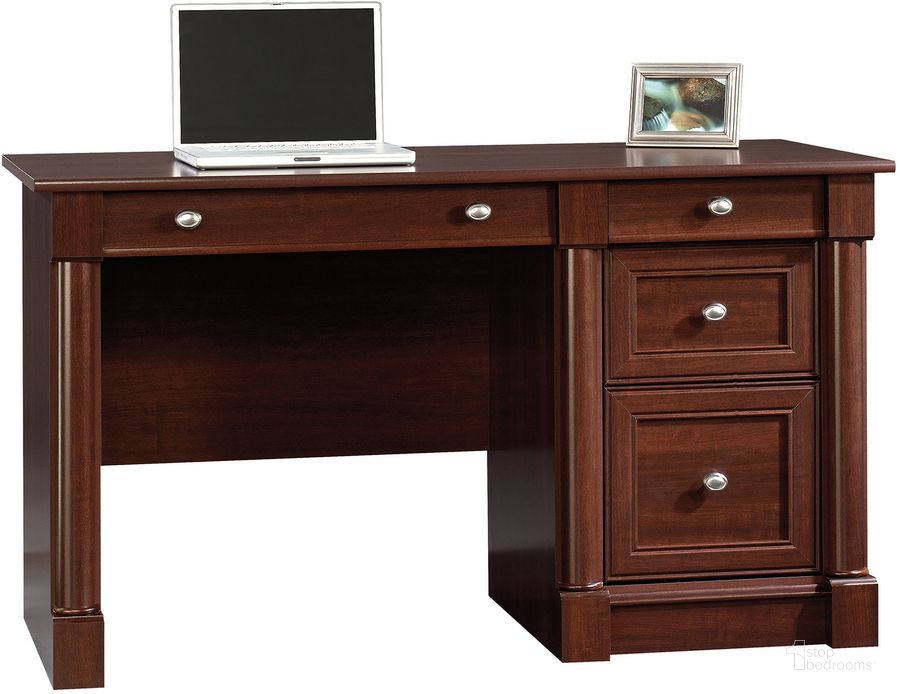 The appearance of Palladia Computer Desk In Select Cherry designed by Sauder in the traditional interior design. This select cherry piece of furniture  was selected by 1StopBedrooms from Palladia Collection to add a touch of cosiness and style into your home. Sku: 412116. Product Type: Computer Desk. Material: Engineered Wood. Image1