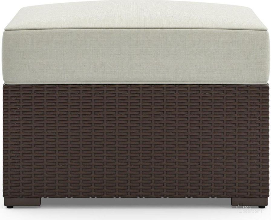 The appearance of Palm Springs Brown Outdoor Ottoman designed by Homestyles in the modern / contemporary interior design. This brown piece of furniture  was selected by 1StopBedrooms from Palm Springs Collection to add a touch of cosiness and style into your home. Sku: 6800-90. Material: Rattan. Product Type: Outdoor Ottoman. Image1